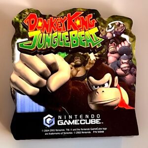 Donkey Kong JungleBeat Jungle Beat Nintendo Gamecube Promo Button Pin Promo
